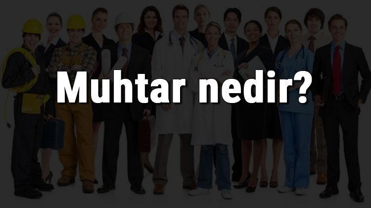 Muhtar nedir, ne iş yapar ve nasıl olunur Muhtar olma şartları, maaşları ve iş imkanları