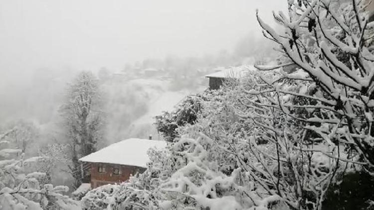 Rizede kar yağışı; 89 köy yolu kapandı