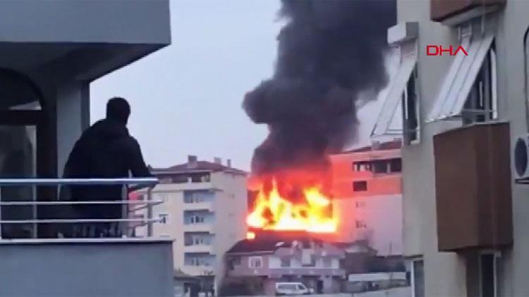 Son dakika haberler... İstanbul Sarıyerde binada yangın