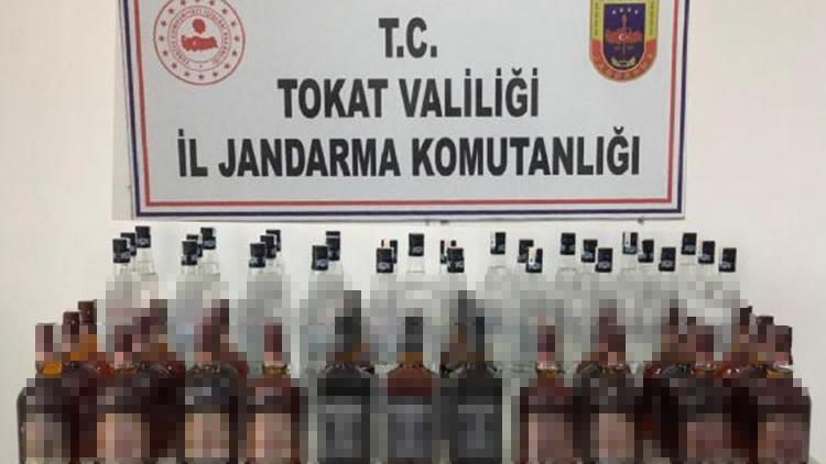 Tokatta, 102 litre kaçak içki ele geçirildi