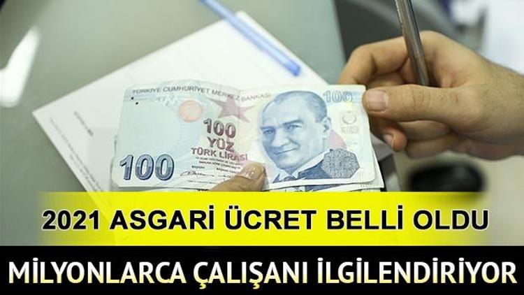 Asgari ücret 2021 ve AGİ ne kadar oldu Yeni asgari ücret zammı belli oldu İşte AGİ zam tablosu