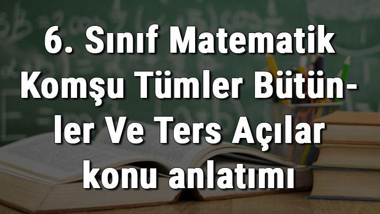 6. Sınıf Matematik Komşu Tümler Bütünler Ve Ters Açılar konu anlatımı