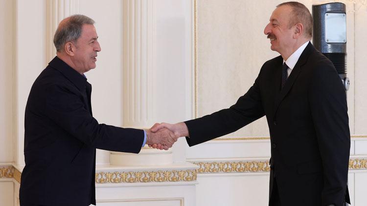 Bakan Akar, Cumhurbaşkanı Aliyev ile görüştü: Tek yürek, tek bilek, tek yumruk