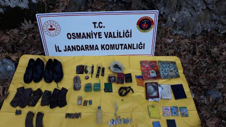 Amanoslarda, PKKnın mühimmat ve patlayıcıları ele geçirildi