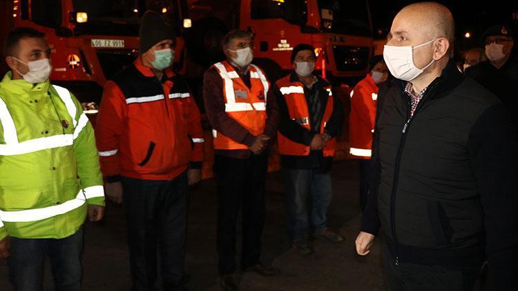 Bakanı Karaismailoğlu, yeni yıla Boluda kara yolu çalışanlarıyla girdi