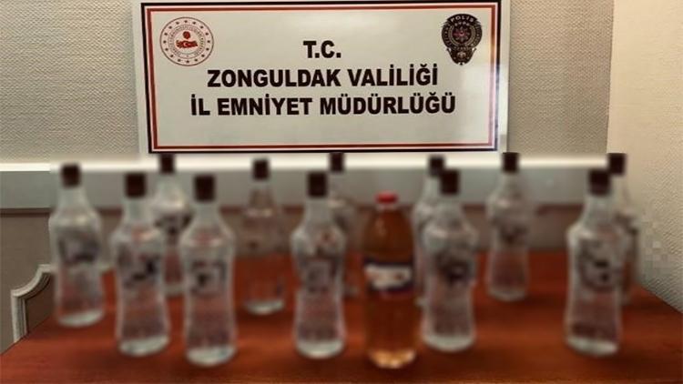 Zonguldak’ta sahte içki ele geçirildi