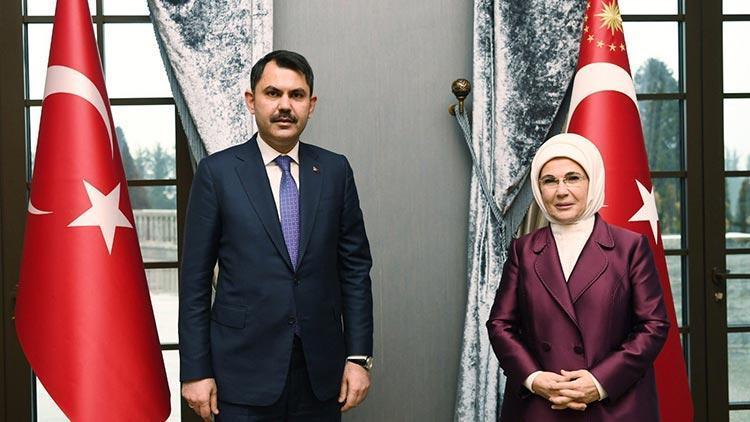 Bakan Kurum, Emine Erdoğanı ziyaret edip Sıfır Atık projesiyle ilgili bilgi verdi