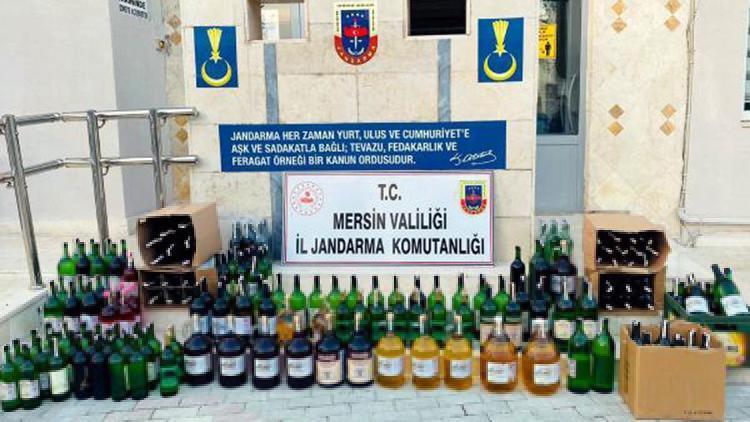 Mersinde 232 litre satışa hazır sahte içki ele geçirildi