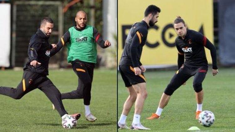 Galatasaray taktik çalıştı Etebo ve Feghouli takımdan ayrı...