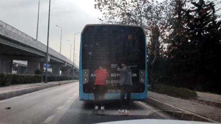 Antalyada patenli gençlerin tehlikeli yolculuğu