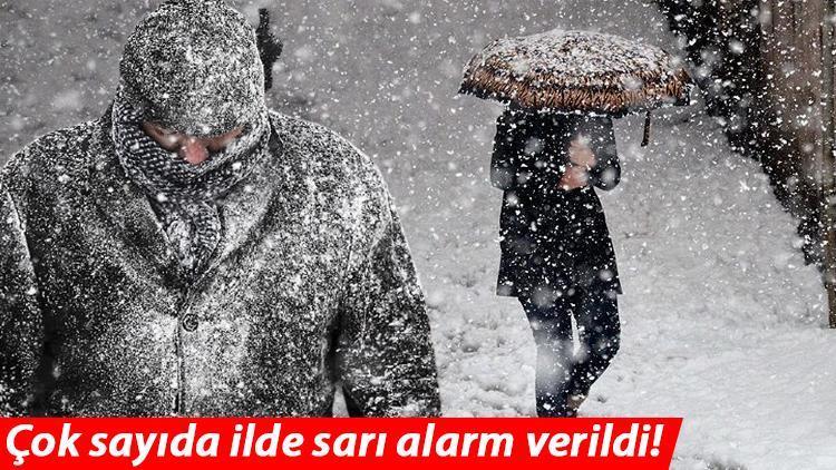 İstanbulda kar ne zaman başlayacak Meteorolojiden son dakika hava durumu uyarısı Sarı alarm verildi