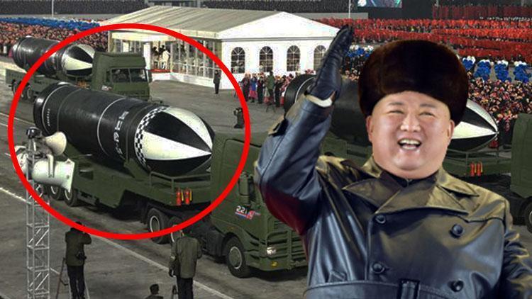 Kuzey Koreden devasa askeri geçit töreni, dünyanın en güçlü silahı tanıtıldı...