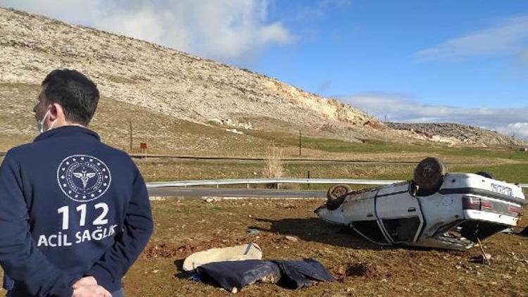 Diyarbakırda feci kaza Otomobil takla attı: 1 ölü, 5 yaralı