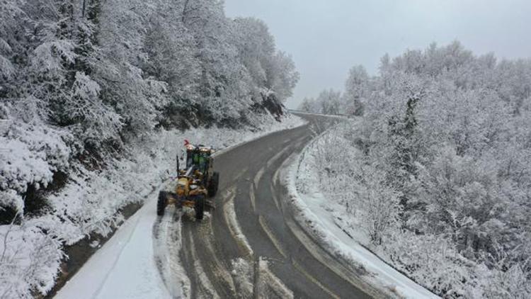 Kartepe’de kar yağışı etkili oldu