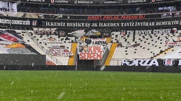 Beşiktaş - Galatasaray derbisi öncesi Vodafone Parkta son durum Kar yağışı sonrası...