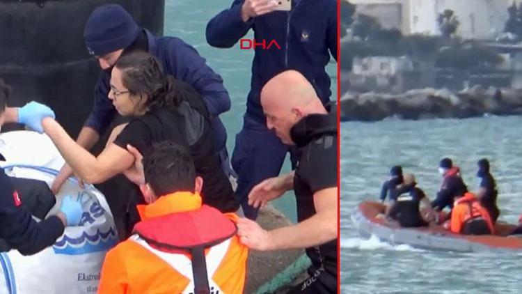 Ekipler seferber oldu Denize düşen kadın böyle kurtarıldı