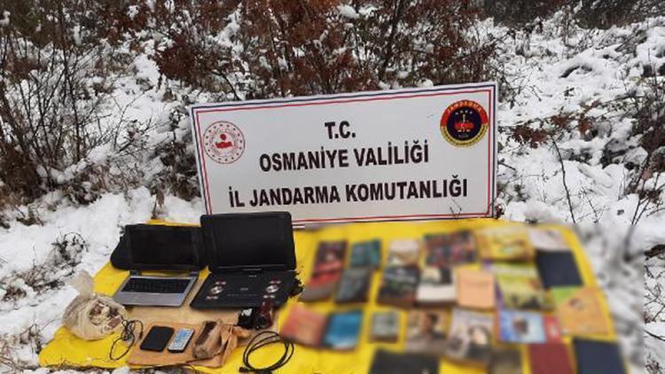 Osmaniye’de, PKK sığınağında patlayıcı ve örgütsel doküman ele geçti