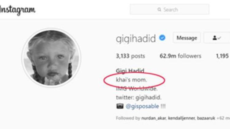 Khai ne demek Gigi Hadid, Zayn Malik bebek kızlarına Khai adını verdi