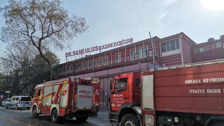 Ankarada hastanede yangın paniği