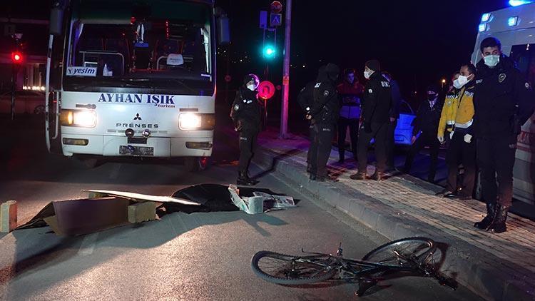 Bursada otobüsün çarptığı bisikletli öldü