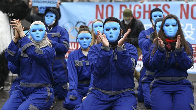 Çinin Uygurlara yönelik baskı politikaları Berlinde protesto edildi