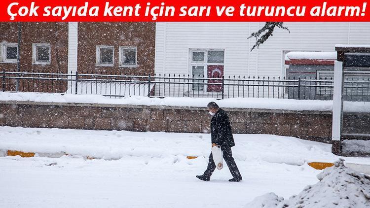 Meteorolojiden çok sayıda kente yoğun kar uyarısı Alarm verildi