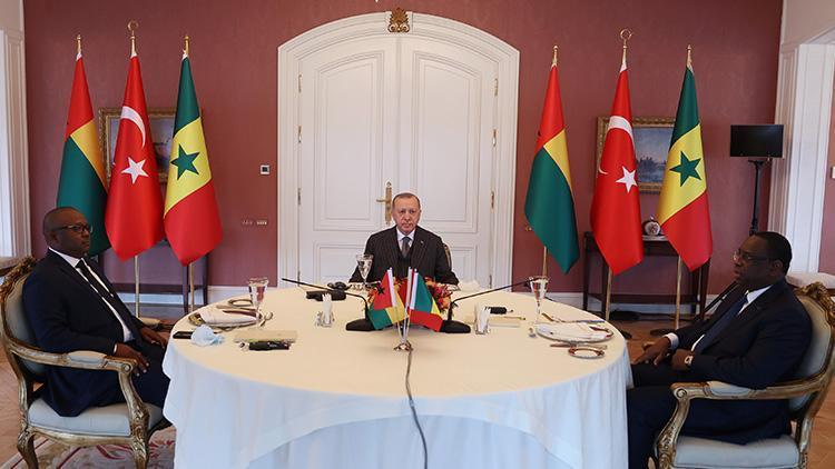 Cumhurbaşkanı Erdoğan, Gine Bissau Cumhurbaşkanı Embalo ve Senegal Cumhurbaşkanı Sall ile görüştü