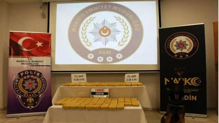 Mardinde minibüsün zulasından 51 kilo eroin çıktı