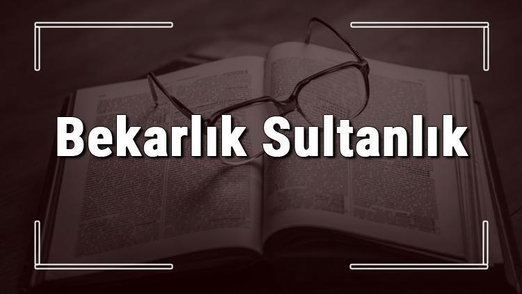 Bekarlık Sultanlık atasözünün anlamı ve örnek cümle içinde kullanımı (TDK)