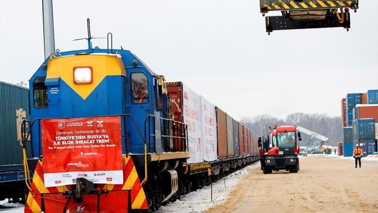 Türkiye- Rusya ilk ihracat blok treni hedefe ulaştı