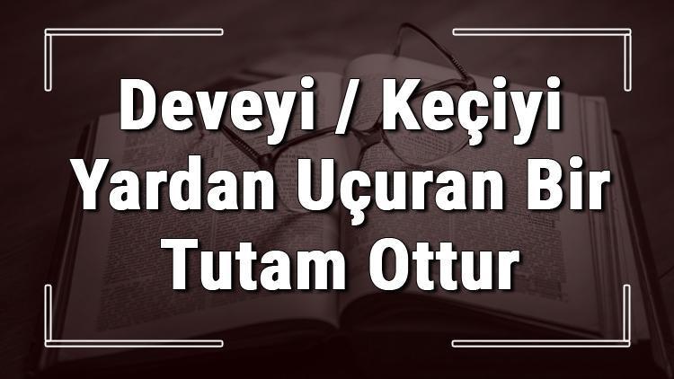 Deveyi / Keçiyi Yardan Uçuran Bir Tutam Ottur atasözünün anlamı ve örnek cümle içinde kullanımı (TDK)