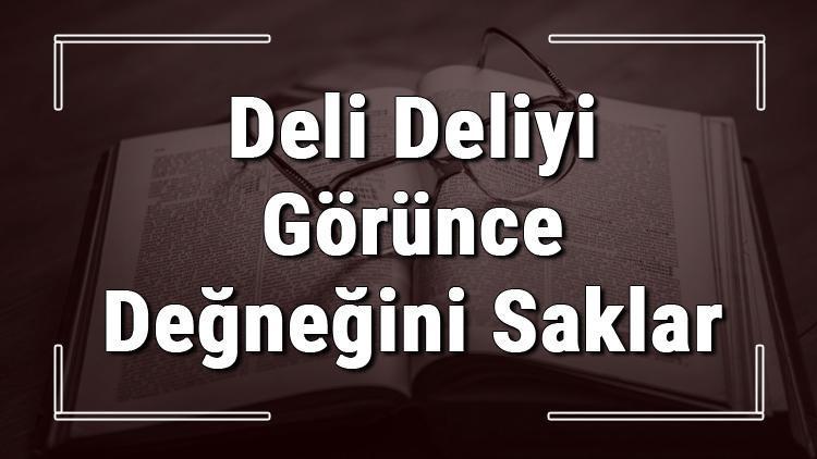 Deli Deliyi Görünce Değneğini Saklar atasözünün anlamı ve örnek cümle içinde kullanımı (TDK)