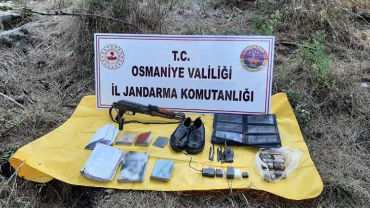 Osmaniye’de PKK sığınağında silah, mühimmat ve örgütsel doküman ele geçti