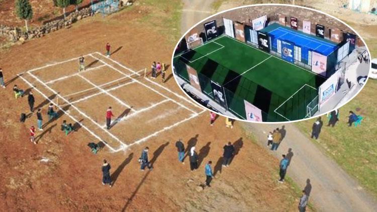 Gençlik ve Spor Bakanı Kasapoğlu söz vermişti, tenis tutkunu Sarıbal Mahallesi tenis kortuna kavuştu