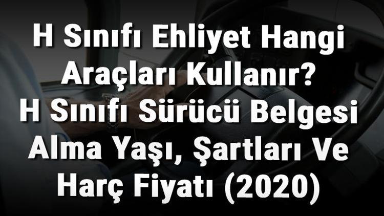 H Sınıfı Ehliyet Hangi Araçları Kullanır H Sınıfı Sürücü Belgesi Alma Yaşı, Şartları Ve Harç Fiyatı (2020)