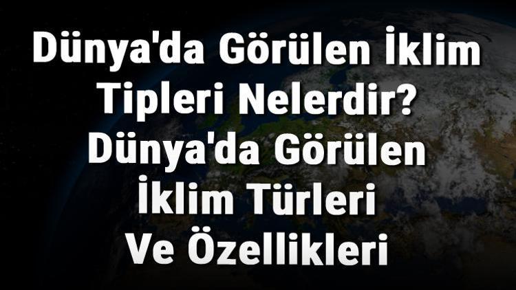 Dünyada Görülen İklim Tipleri Nelerdir Dünyada Görülen İklim Türleri Ve Özellikleri