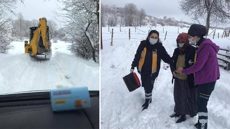 Kardan yolu kapanan hastasının yardımına sağlıkçılar yetişti