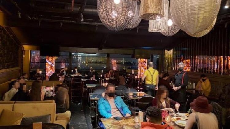 Şişlide kısıtlama kurallarını ihlal eden restorana baskın 20 kişiye ceza