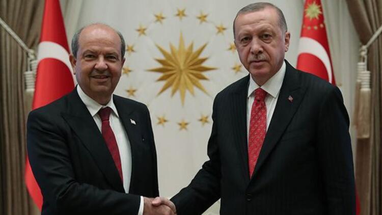 Cumhurbaşkanı Erdoğan, KKTC Cumhurbaşkanı Tatarla görüştü