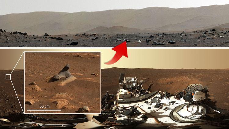 Marsta keşif aracının kaydettiği inanılmaz görüntü..