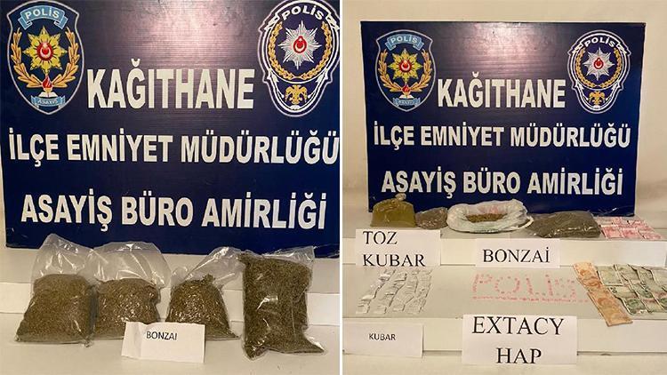 Kağıthanede dört ayrı operasyonda 87 kilo uyuşturucu ele geçirildi