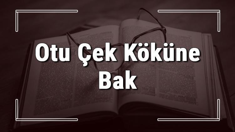 Otu Çek Köküne Bak atasözünün anlamı ve örnek cümle içinde kullanımı (TDK)