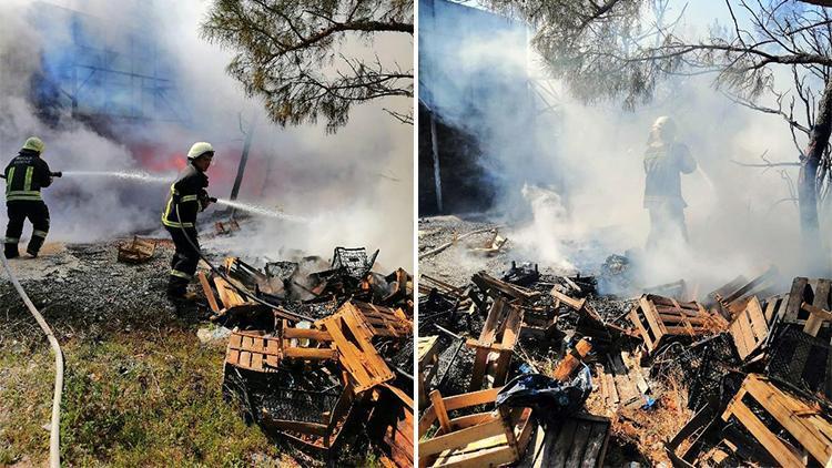 Kaynak yapılırken sıçrayan kıvılcım, 1 dönüm ormanlık alanı yaktı