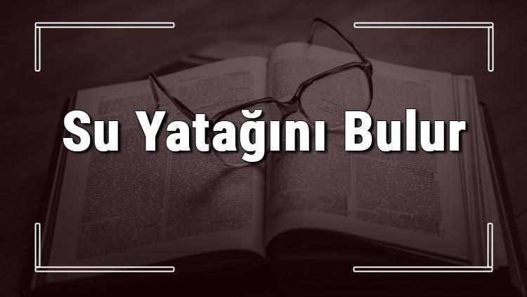 Su Yatağını Bulur atasözünün anlamı ve örnek cümle içinde kullanımı (TDK)