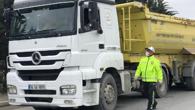 Arnavutköyde hafriyat kamyonlarına yönelik denetim yapıldı