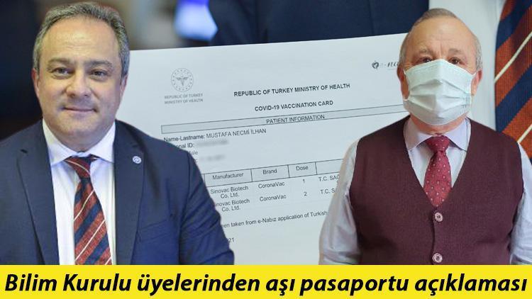 Bilim Kurulu üyelerinden aşı pasaportu açıklaması