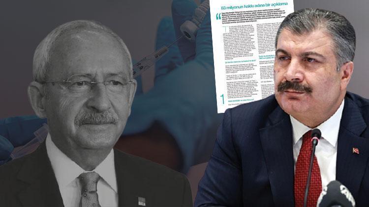 Son dakika haberi: Bakan Kocadan Kılıçdaroğlunun bedava koronavirüs aşısı iddiasına sert tepki: Kötü niyetli yaklaşımı meşru göremeyiz