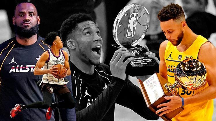 NBA All-Star 2021de tarihi rekor LeBron James, Stephen Curry ve Giannis Antetokounmpo...