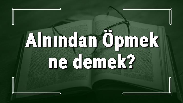 Alnından Öpmek ne demek Alnından Öpmek deyiminin anlamı ve cümle içinde örnek kullanımı (TDK)