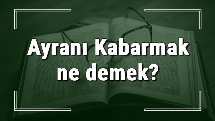 Ayranı Kabarmak ne demek Ayranı Kabarmak deyiminin anlamı ve cümle içinde örnek kullanımı (TDK)